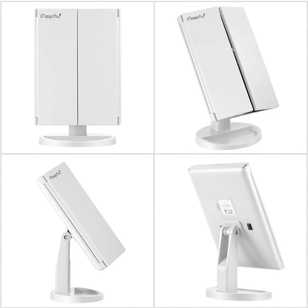 Vanity Mirror with LED Lights and Storage Tray